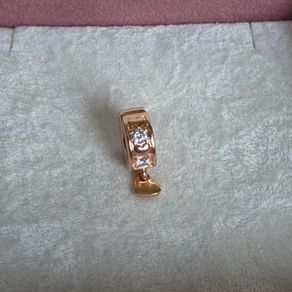 Pandora rose gold Infinite hearts sparkling dangling clip charm ,two small signs of the back but not visible