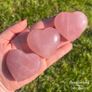 Variety of Crystal Heart Gemstones Rose Quartz, Tigers Eye, Opalite, Clear Quartz, Calcite, and more Image 5