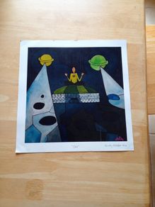 Print - Emily Dawson 2014 print (11.5 x 11.5 inches).  TITLE 'OM'