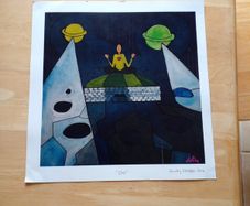 Print - Emily Dawson 2014 print (11.5 x 11.5 inches).  TITLE 'OM'
