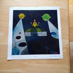 Print - Emily Dawson 2014 print (11.5 x 11.5 inches).  TITLE 'OM'