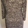 Sigrid Olsen Faux Wrap Dress. Long Sleeve. Brown & Cream Leaf Pattern. Size L. Measurements in Description. Image 3