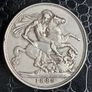 1889 Queen Victoria Silver Crown coin Image 7