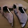 Taupe Open Toe Block Heel Sandals Image 3