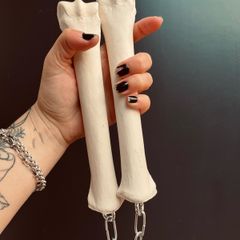 1 Nunchucks made from horse leg bones and chains