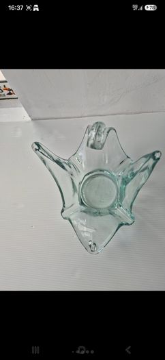 Vintage Hand Blown Art Glass Swan Basket | Rare Phantom Base Detail