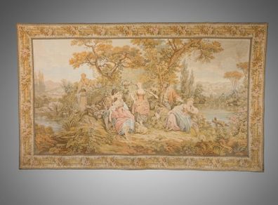 Spectacular Massive French Pastoral Tapestry