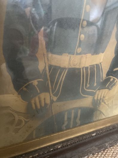 antique photo of Victorian soldier. Australian regiment