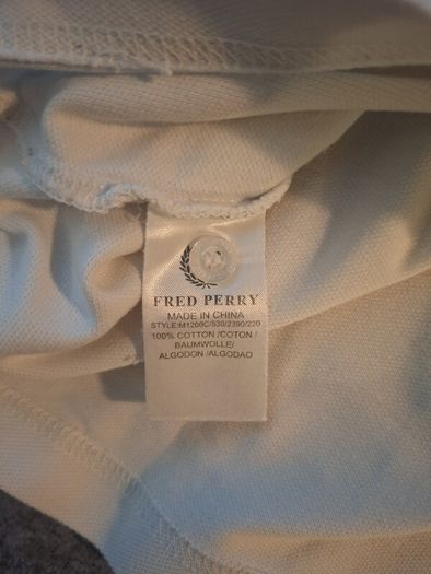 Fred Perry Mens Twin Tipped Polo Shirt White Medium