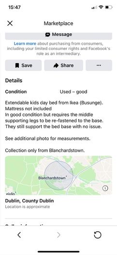Ikea extendable children's bed.