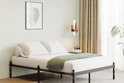 Metal Double Bed Frame with Underbed Storage and Steel Slat Support - Easy Assembly, Noise Free - 35.5cm High