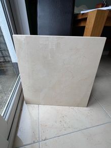 2 Large Cream Stone Effect Floor Tiles 59.6cm x 59.6cm
