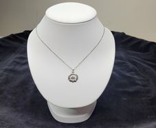 Vintage Sterling Silver Claddagh Pendant Necklace with Original Box
