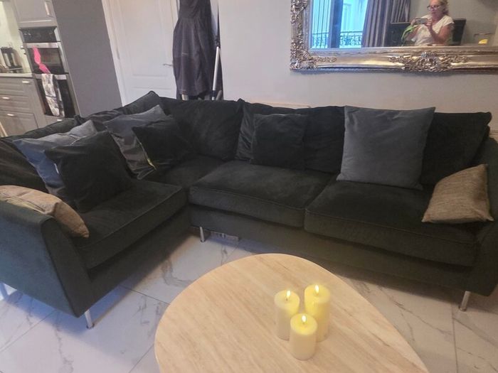 Velvet sofa
