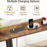 Narrow Console Sofa Table with Power Outlets, Total 180cm Long Behind Couch Table with Charge Station, 20cm D x 180cm W x 78cm H, Rustic Brown Image 4