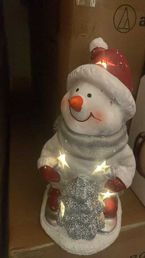 Christmas Snowman Figurine LED