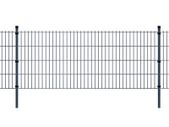 2D Garden Fence Panels & Posts 2008x1030 mm 16 m Grey