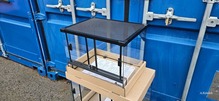 Glass Terrarium with Mesh 40x30x30 F