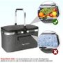 22L Cooler Bag,Insulated Picnic Basket,Isothermal Lunch Bag ,Collapsible Cooler Bag,Shopping Baskets for Camping/Outdoor Activities/Family Travel/BBQ/Shopping (FREE POSTAGE) Image 4