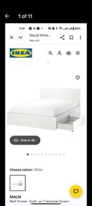 IKEA MALM super king bed with storage drawers