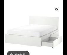IKEA MALM super king bed with storage drawers