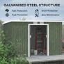 9ft x 4ft Corrugated Garden Metal Storage Shed Image 4
