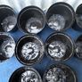 10 black plastic flower pots Image 2