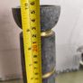 Marble column gold and dark gray candle holder. Image 2