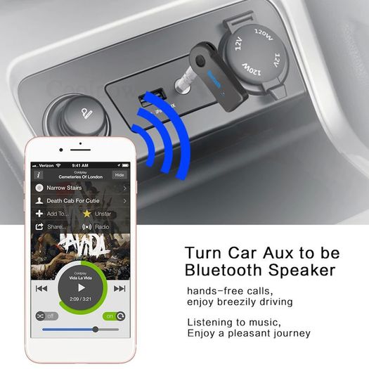 2 In 1 Wireless Bluetooth-compatible Receiver Transmitter Adapter 3.5mm Phone AUX Audio MP3 Car Stereo Music Receiver Adapter