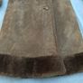 Vintage Ladies Mocklers Genuine Leather Shearling Nor'Easter Long Coat Size UK 8 Image 4