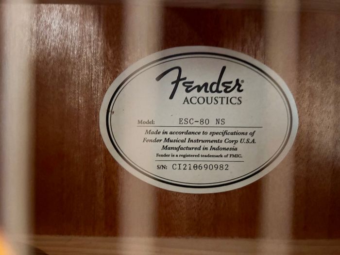 Fender ESC80 3/4 Size Classical Guitar