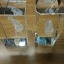 Two  3D Glass Paperweights Image 2