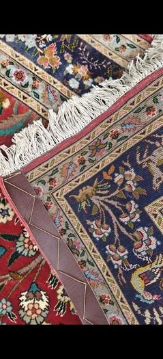 Stunning 50 Raj Tabriz Wool and Silk Hand Knotted Rug Carpet Persian