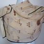 Stylish Ladies Light Cream Beige Chiffon Scarf Wrap Shawl with Horse Print Image 5