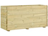 Garden Raised Bed with Floor 150x50x75 cm Impregnated Pinewood