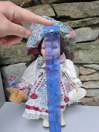 Leonardo Porcelain Doll Charlotte Vintage Floral Dress
