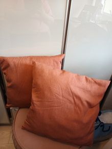 2 dark blush cushions(matching set in ads )