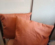 2 dark blush cushions(matching set in ads )