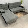 Fabric Corner Sofa Bed with Chaise Longue, Sleeper Sofa XS Image 2