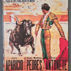 Vintage Style metal  sign, Spanish bull fight advertisement.