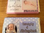 Personalised christening bars x 15