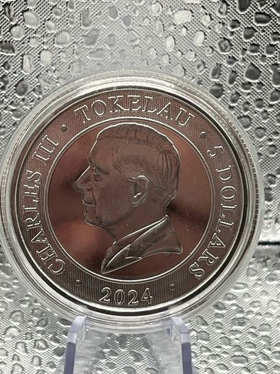 1oz Fine 9999 Silver Bullion Crocodile 2024 Coin.