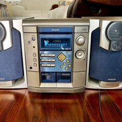 Aiwa vintage hi-fi 3 cd player tape cassette radio vide