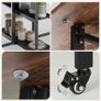 Drop Leaf Table with Storage Shelves Extendable for Small Spaces Kitchen Dining Room, 120 x 80 x 75 cm, Rustic Brown and Black Image 4