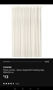 6x IKEA curtains
