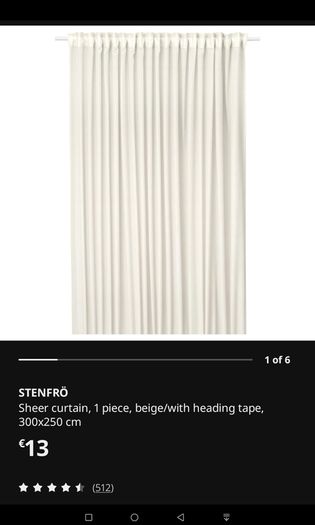 6x IKEA curtains
