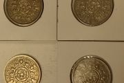 Four English 2 Shilling Coins 1956 to 1965