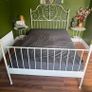 Beautiful Sturdy White Metal 4Ft 6 Double Bed Frame - Can Deliver Image 2