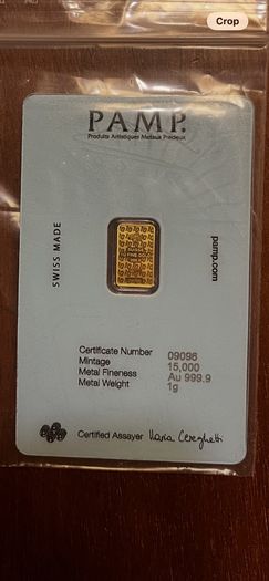 1 gram gold bar