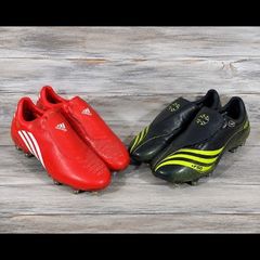 Adidas F50 Football Boots x2 Pairs UK 10 Soft Ground/Changeable Studs
